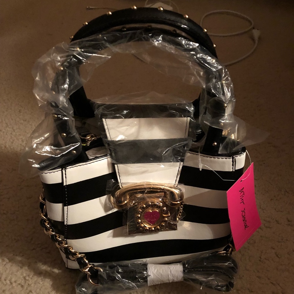 Betsey Johnson Striped Telephone Bag